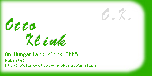 otto klink business card